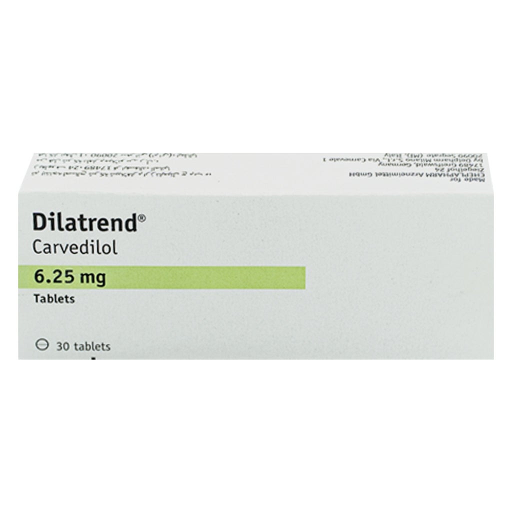 DILATREND 6.25MG TAB 30S (10S BLISTER X 3)