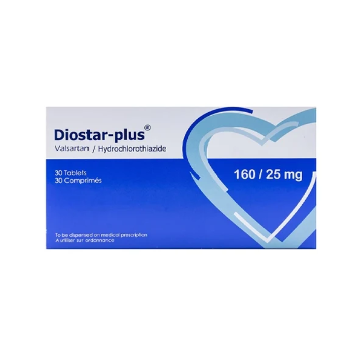 Diostar Plus 160MG/25MG Film Coated Tab 30s
