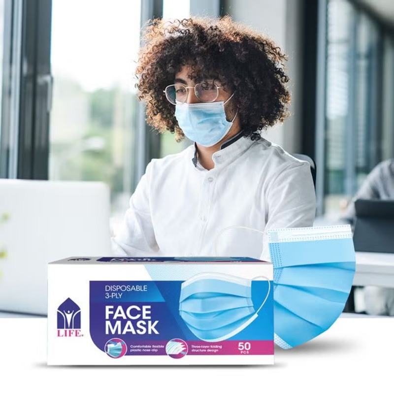 Disposable 3 Ply Face Mask 50's