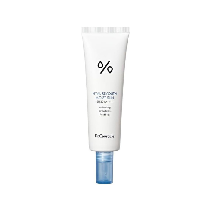 Dr. Ceuracle Hyal Reyouth Moist Sun (SPF50+) Hydrating Sunscreen and UV Protection, 50ml