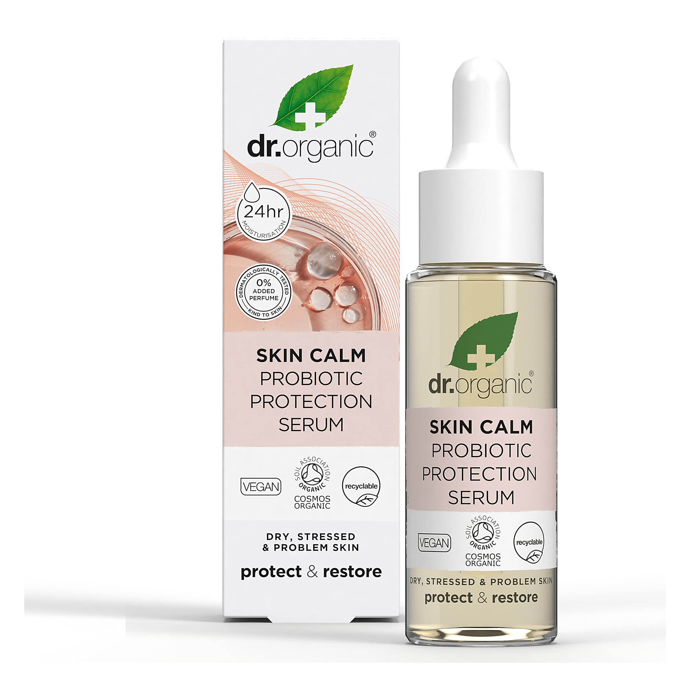 Dr Organic Skin Calm Probiotic Protection Serum 30ml