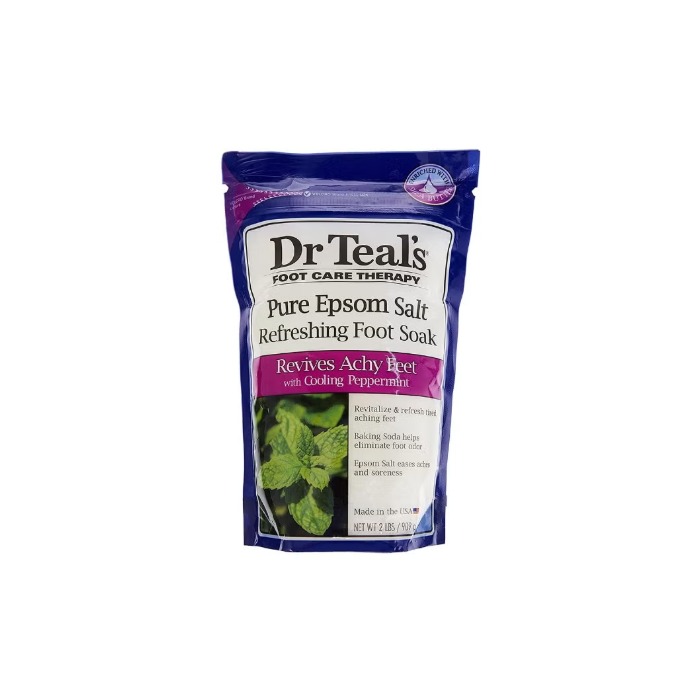 Dr Teal's Foot Care Therapy Peppermint Epsom Salt Foot Soak, 909g