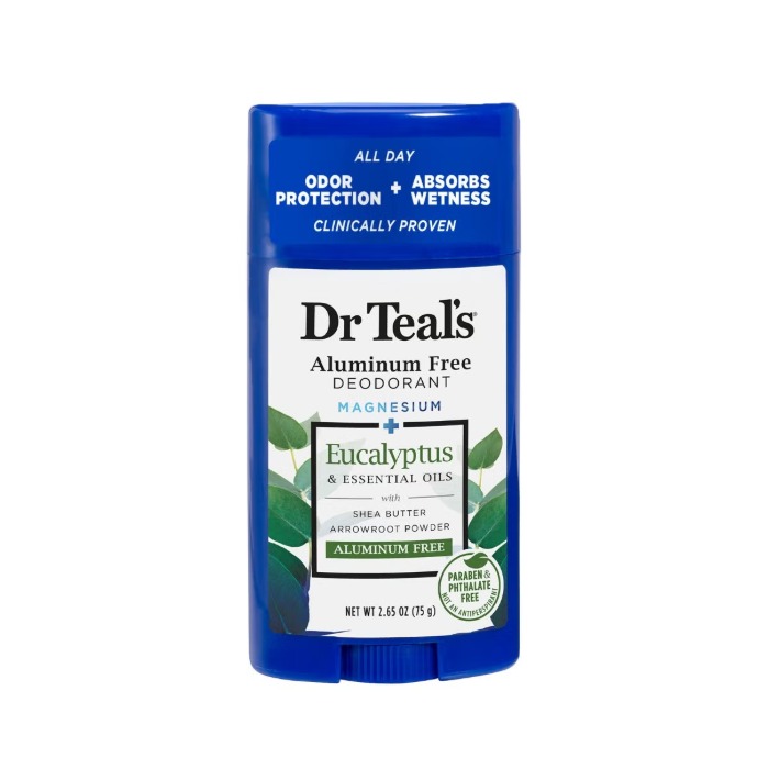 دكتور تيلز مزيل عرق خالي من الألمنيوم بالمغنيسيوم عصا برائحة الأوكالبتوس، حماية من الرائحة، 75غ