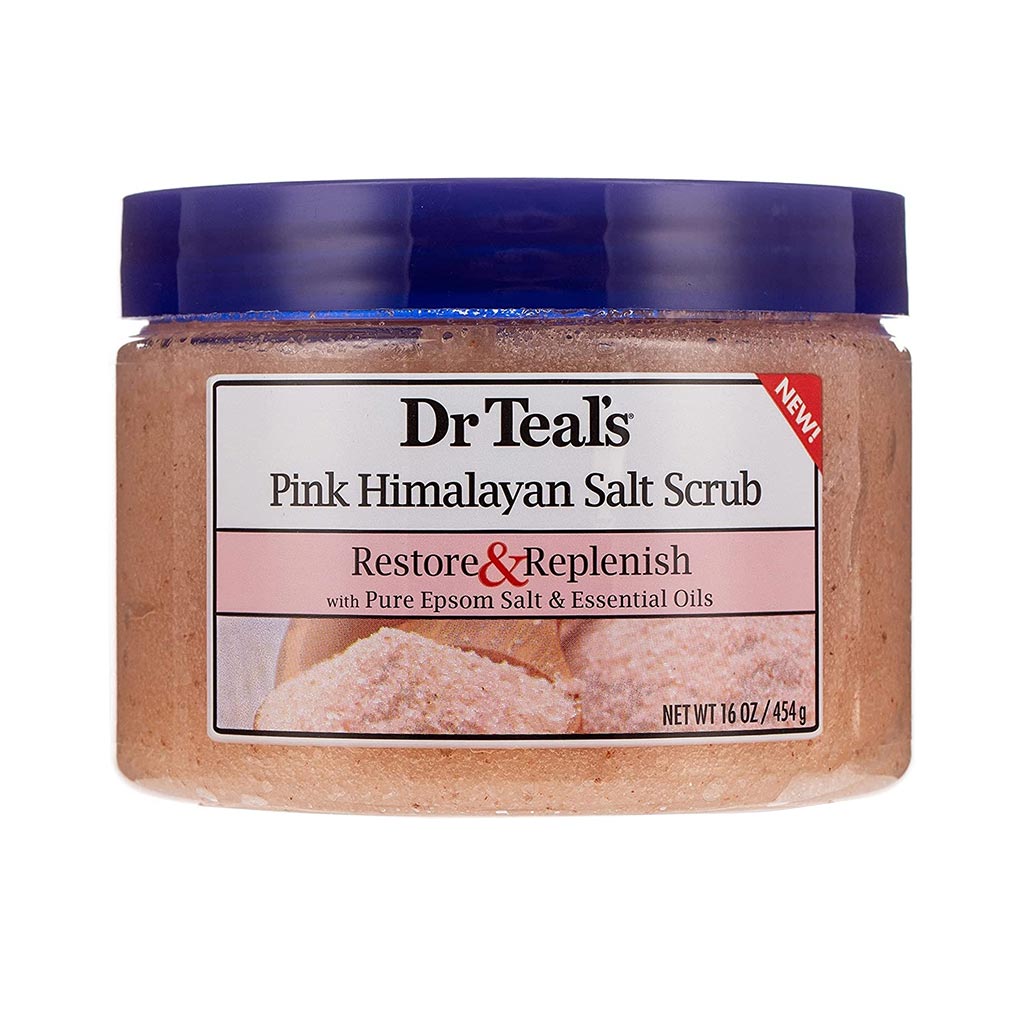Dr Teal’s Restore & Replenish Pink Himalayan Salt Body Scrub, 454g