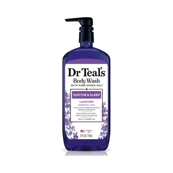 Dr Teal’s Soothe & Sleep Lavender Epsom Salt Body Wash, Relaxing Cleanser, 710ml