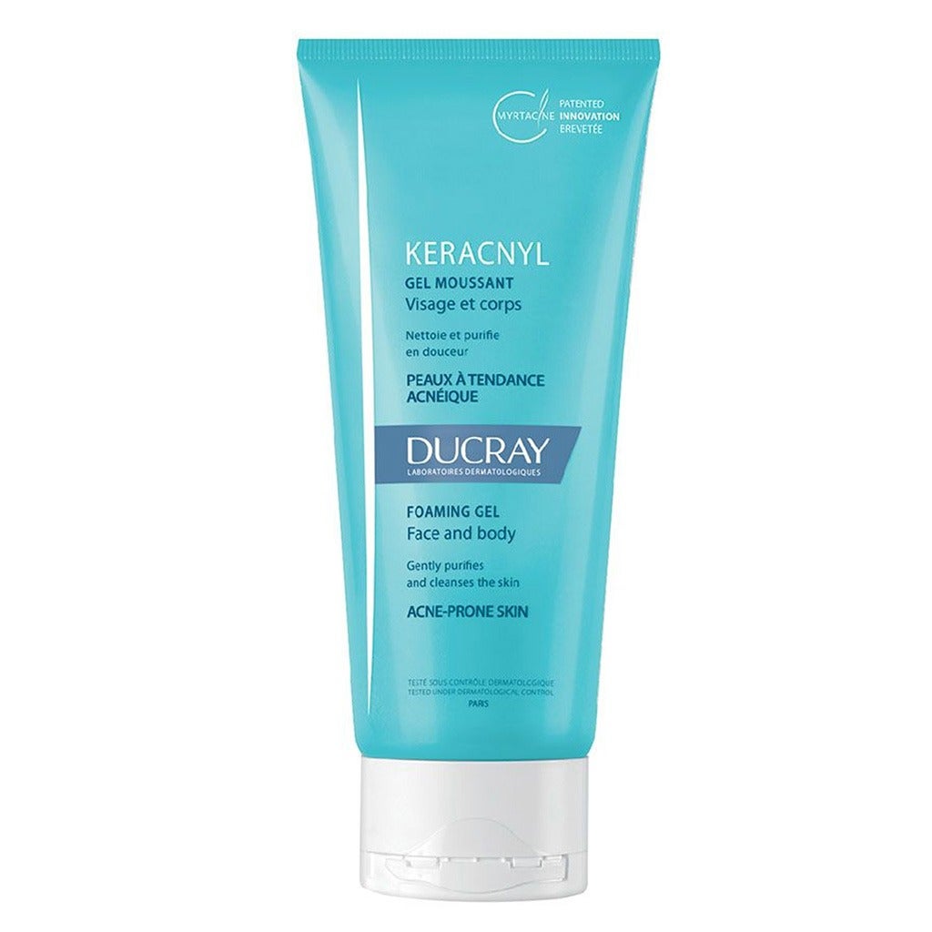 Ducray Keracnyl Face & Body Foaming Gel for Acne 200ml