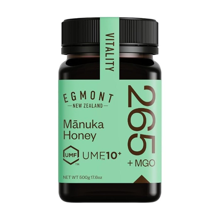 Egmont Honey Monofloral Manuka Honey 10+ UMF MGO 265+ 500g