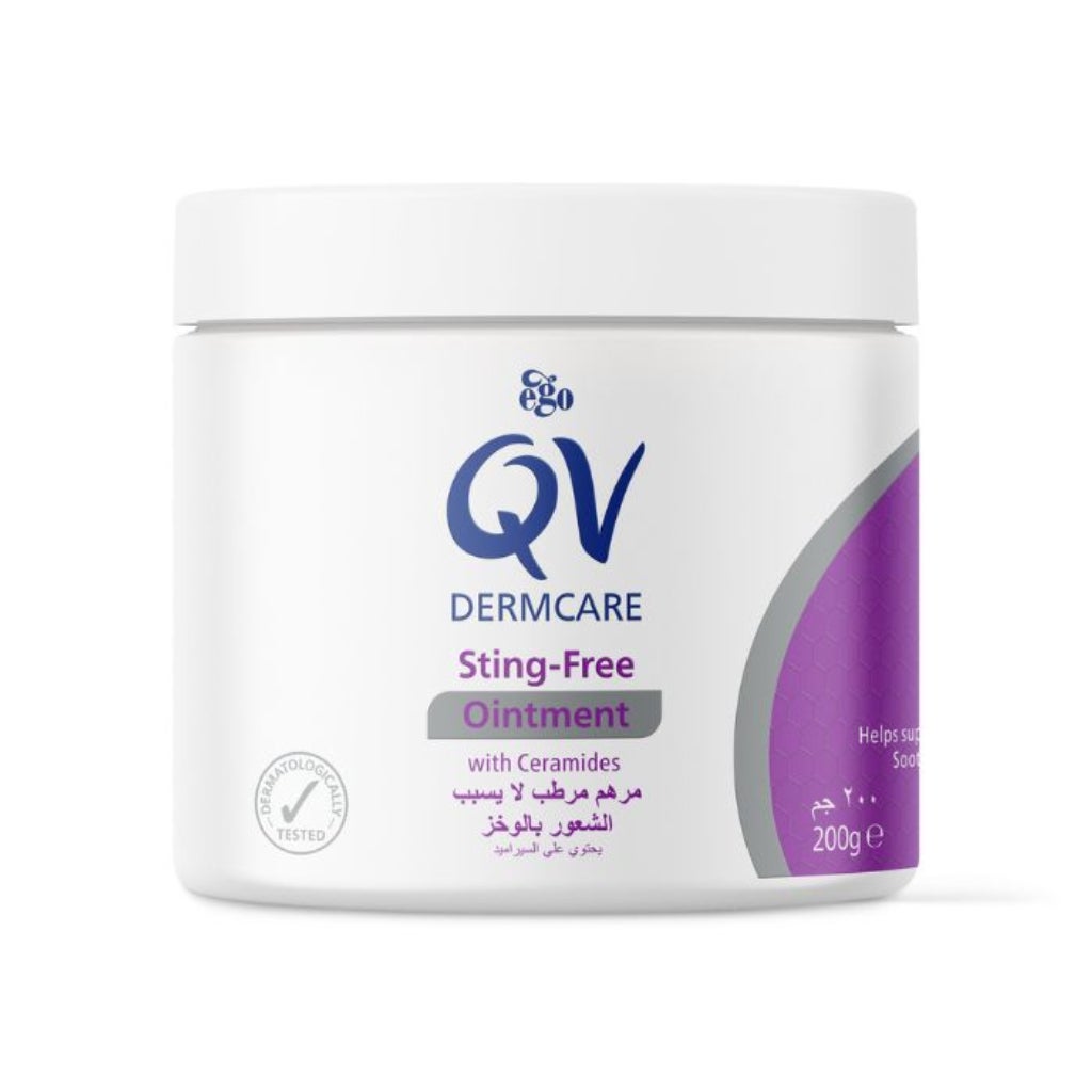 Ego QV Dermcare Sting-Free Ointment with Ceramides, Supports Skin Barrier, Hydrating and Soothing, 200g