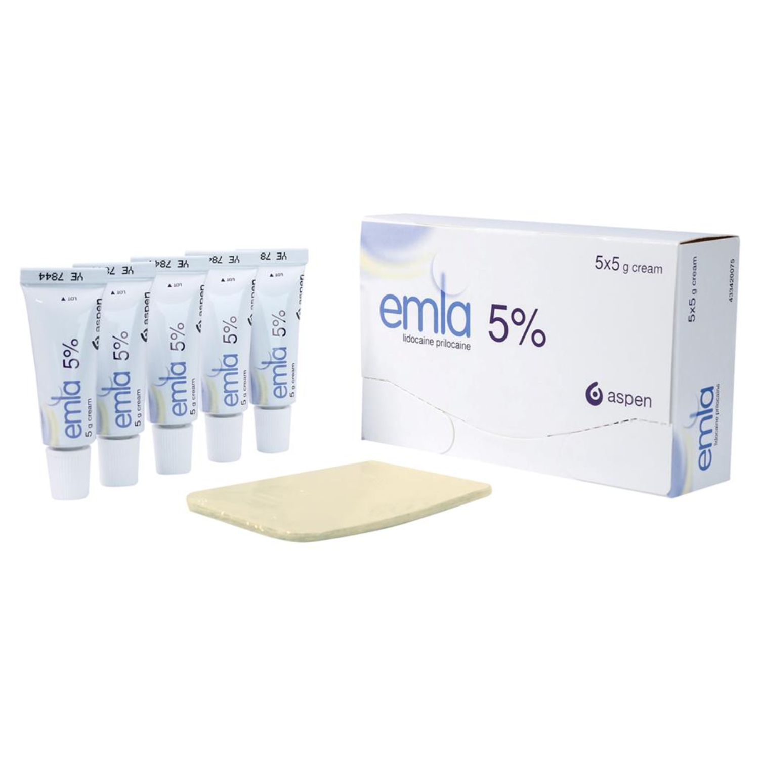 Emla 5% Cream 5g Tube X 5 + 10dressings