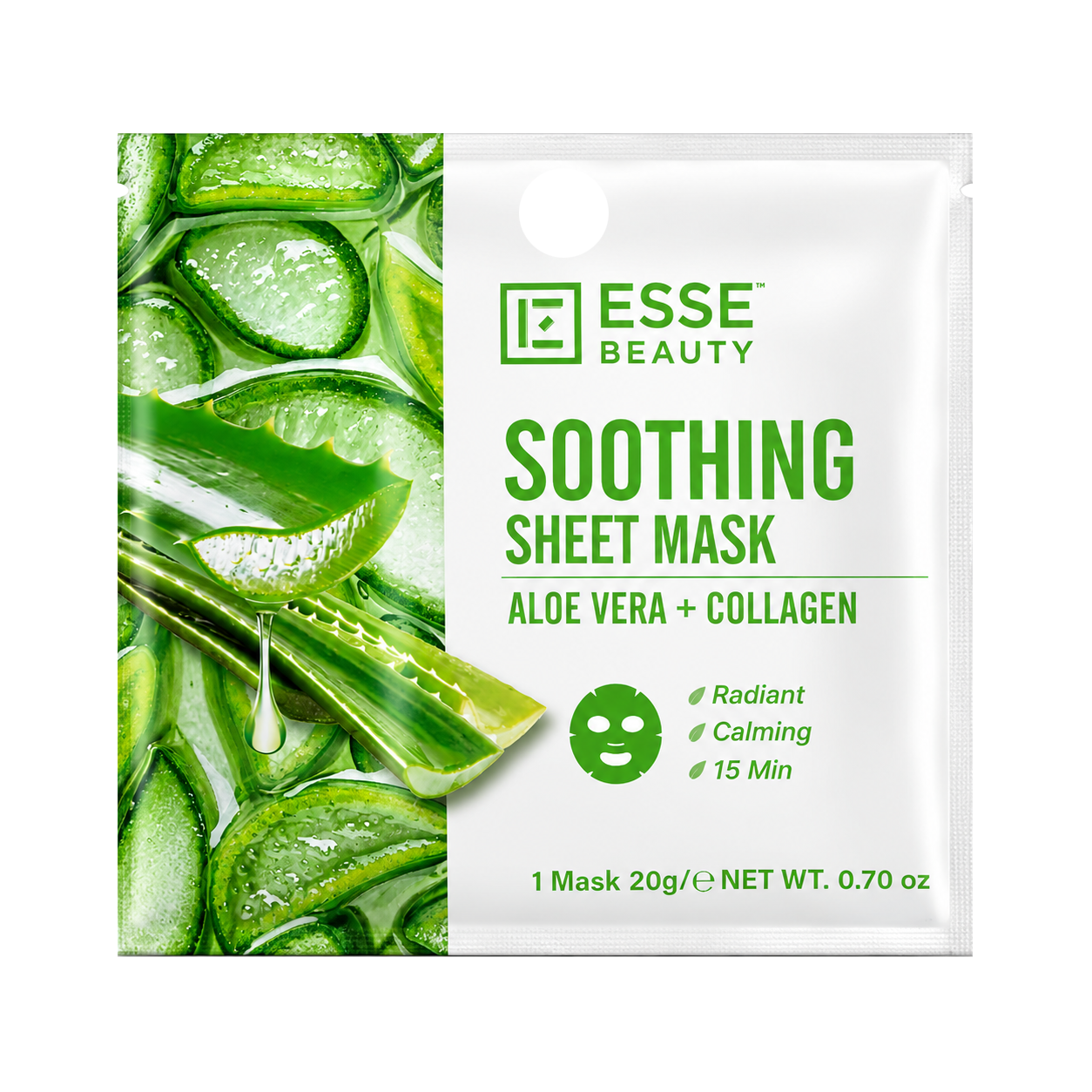 Esse Beauty Sheet Mask Soothing Aloe Vera 20G