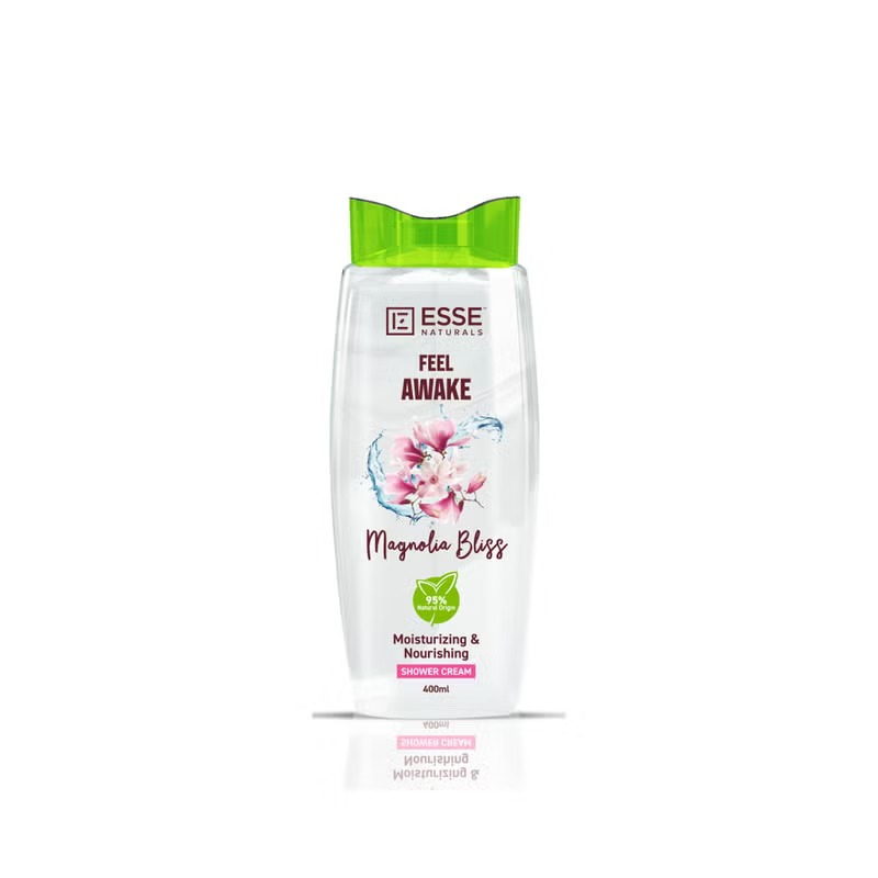 Esse Naturals Feel Awake Magnolia Shower Cream ,Nourishing Floral Body Cleanser for Fresh, Radiant Skin 400 ml