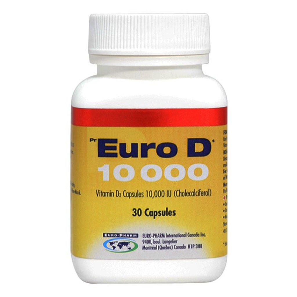 Euro D 10000 IU Vitamin D3 30's Capsules