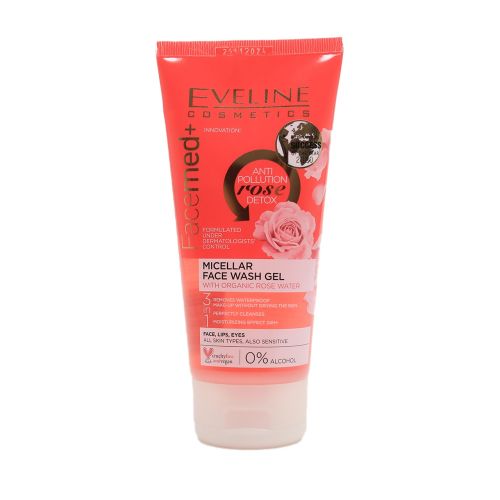 Eveline Facemed + Micellar Face Wash Gel Rose Water 150ml 1+1 Free
