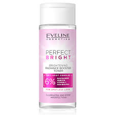 Eveline Perfect Bright Radiance Booster Toner Brightening Exfoliating Niacinamide and Vitamin C, 150ml