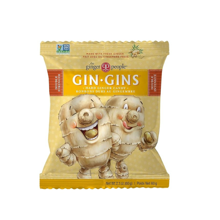Gin Gins Hard Ginger Candy Double Strength 2.1oz