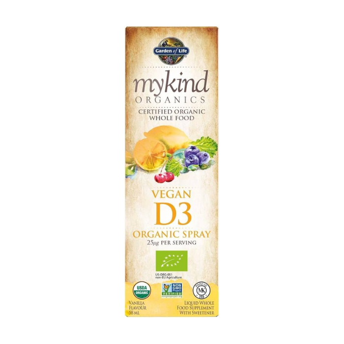 Garden of Life Mykind Organics Vegan D3 Organic Spray 1,000 IU - Vanilla 58 ml