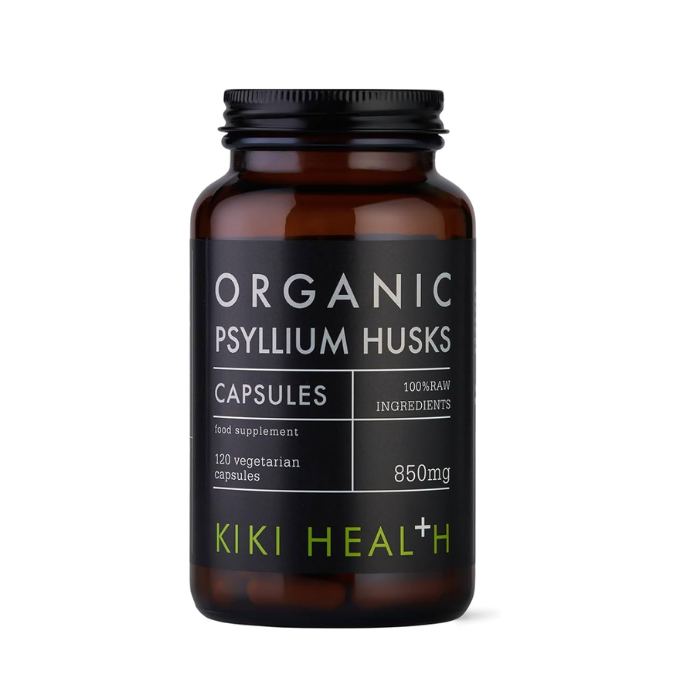KIKI Health Organic Psyllium Husks Vegetarian Capsules 120's