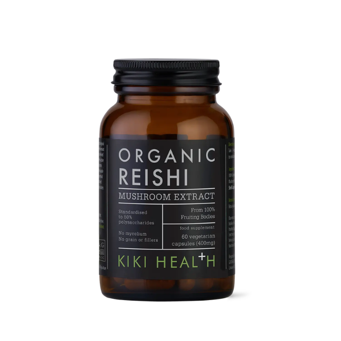 KIKI Health Organic Reishi Mushroom Extract Vegetarian Capsules 60's