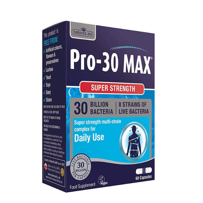 نيتشرز إيد برو-30 ماكس (30 مليار بروبيوتيك يومي) 60 كبسولة