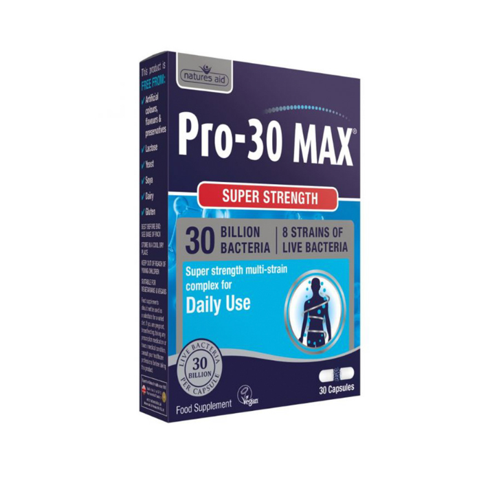 Natures Aid Pro-30 Max (30Bilion Daily Probiotic) 30 Capsules