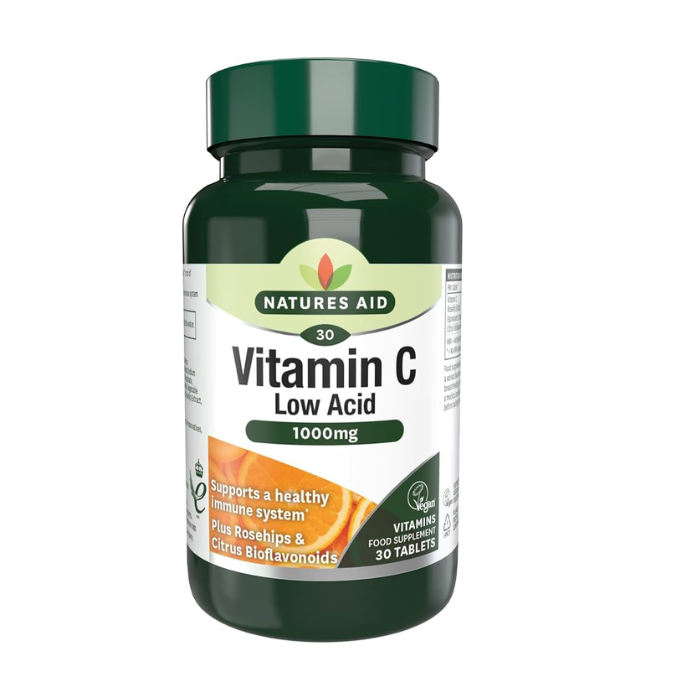Natures Aid Vitamin C 1000mg Low Acid Tablets 180's