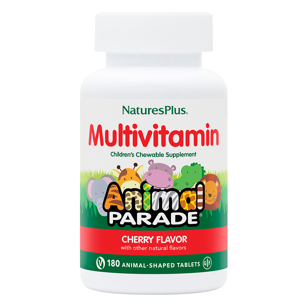 Natures Plus Animal Parade Children Chewable Multivitamins & Minerals Cherry 180 Tablets
