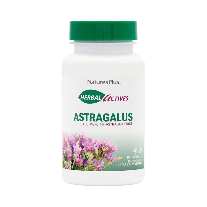Natures Plus Herbal Actives Astragalus 60's Vegetarian Capsules