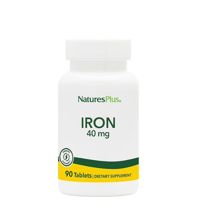 Natures Plus Iron 40 mg Biotron Amino Acid Chelate 90 Tablets