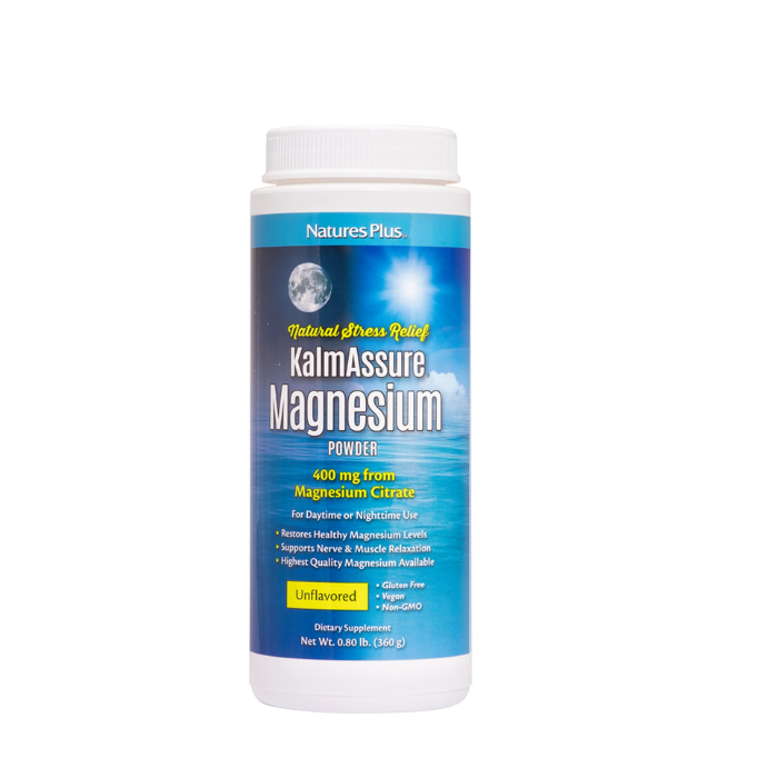 Natures Plus Kalm assure Magnesium Powder 400mg 0.80 lb