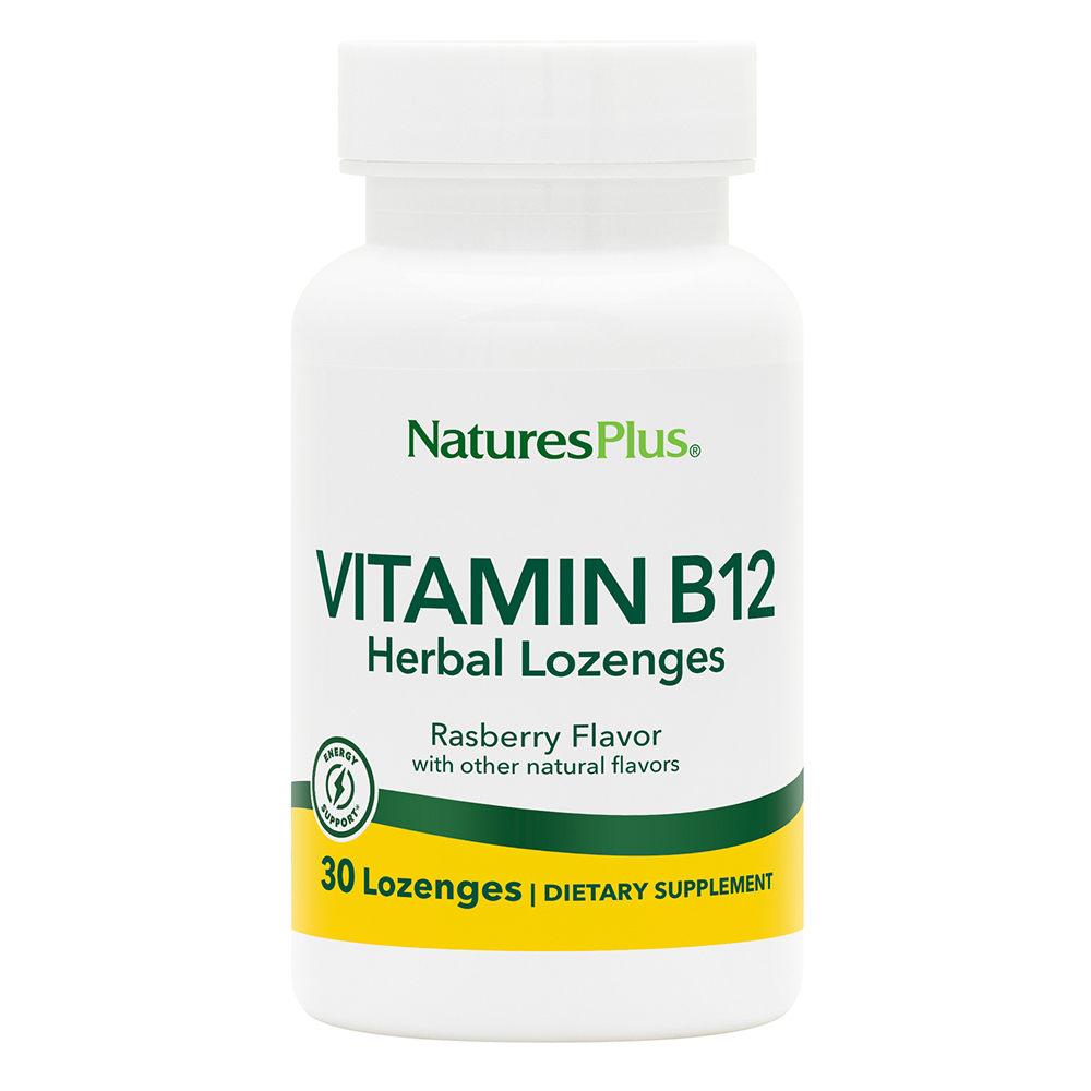 Natures Plus Vitamin B 12 1000mcg Herbal Lozenges 30's