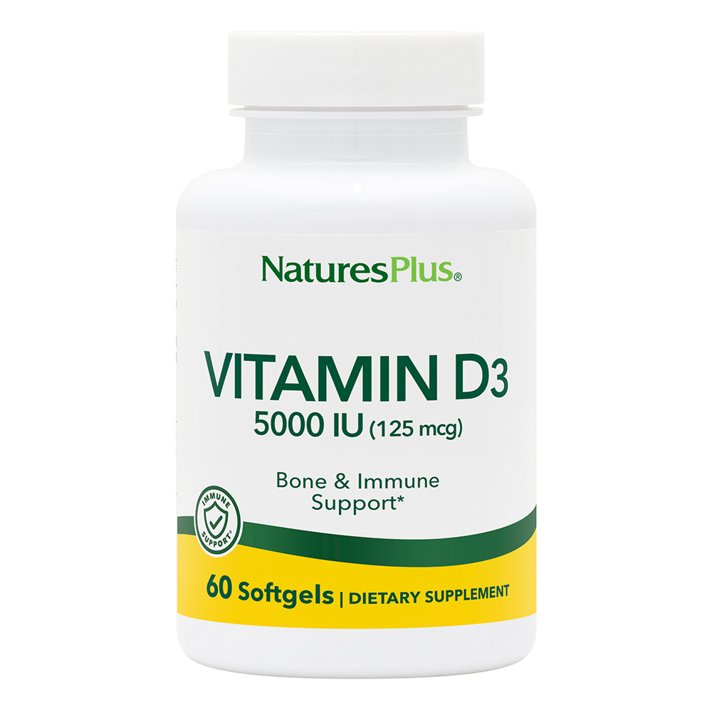 Natures Plus Vitamin D3 5000 IU 60 Softgels