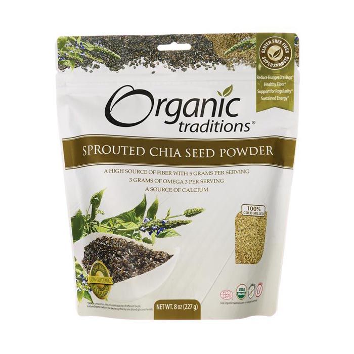 Buy Organic Traditions Sprouted Chia Seed Powder 227g online at best ...