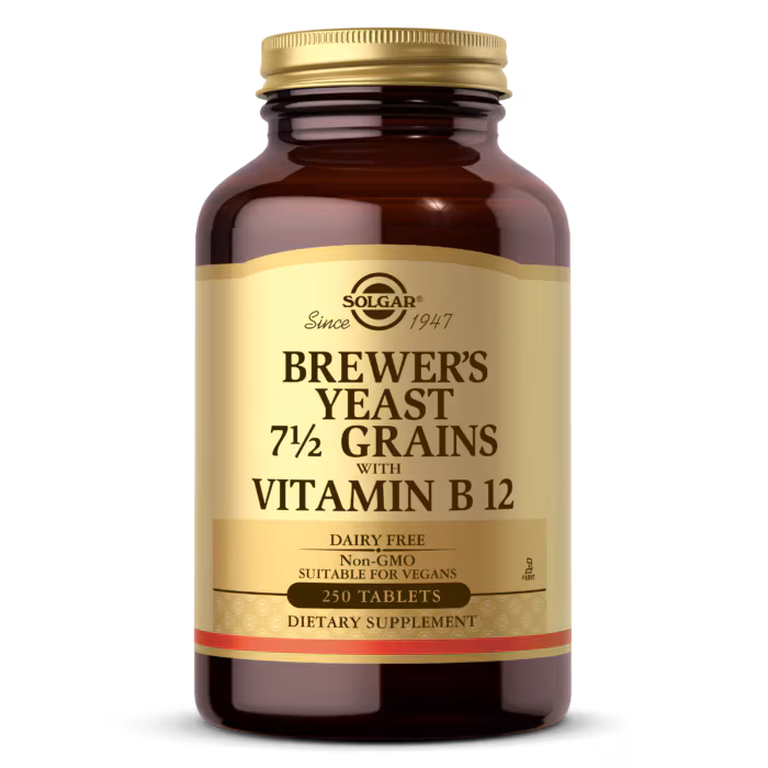Solgar Brewers Yeast 7 1/2 Grains Tablets With Vitamin B12 250's