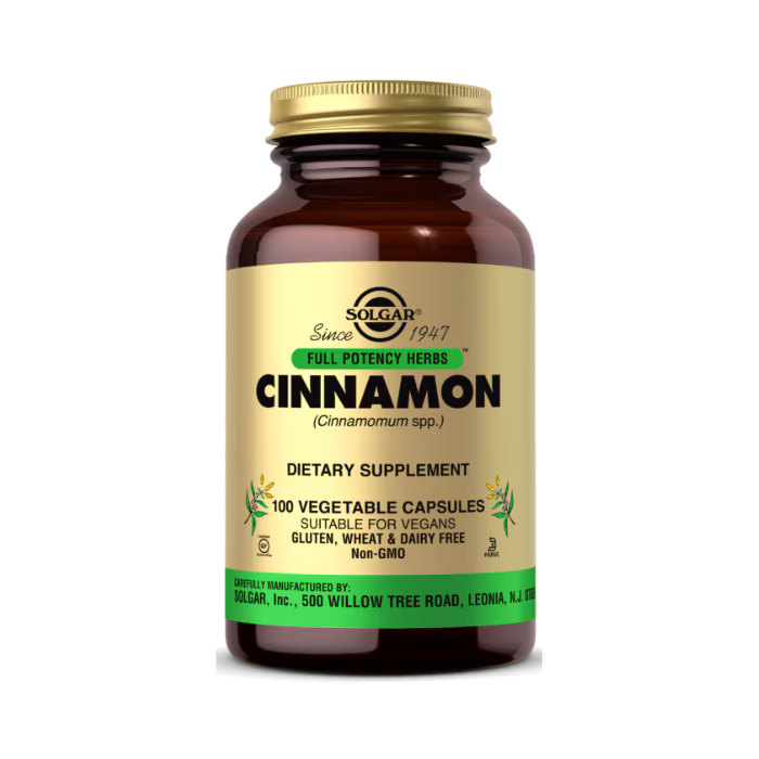 Solgar Full Potency Cinnamon Vegetable Capsule 100's