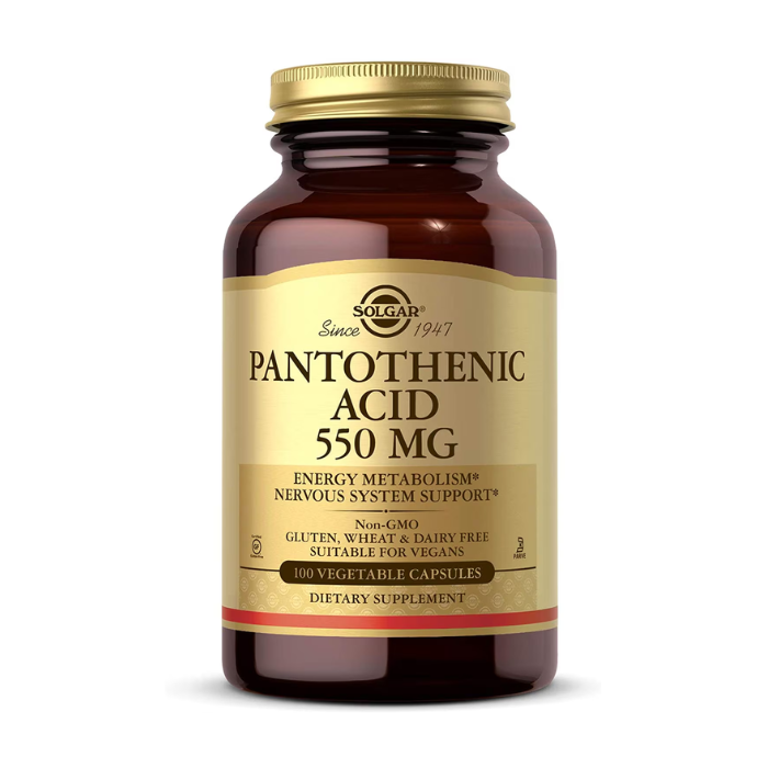 Solgar Pantothenic Acid 550mg Vegetable Capsules 100’s