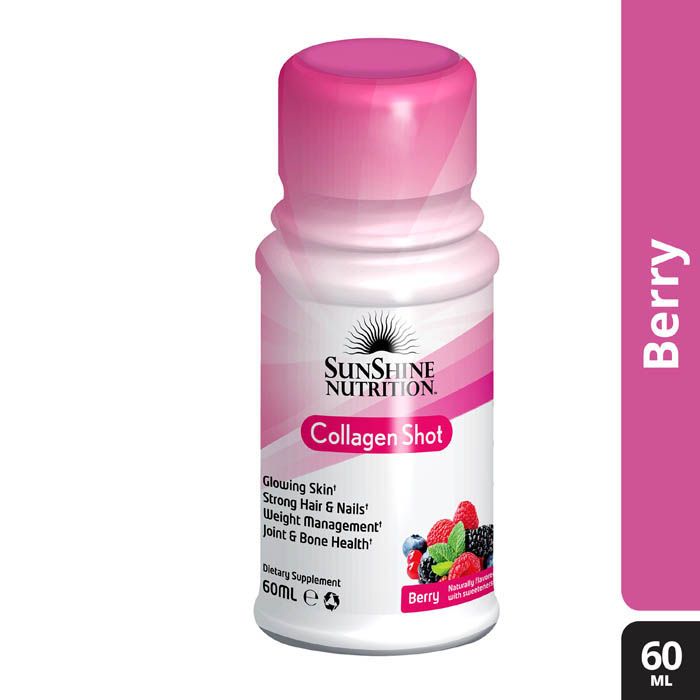 Sunshine Nutrition Collagen Shots Berry 60ml, Box Of 12 pieces