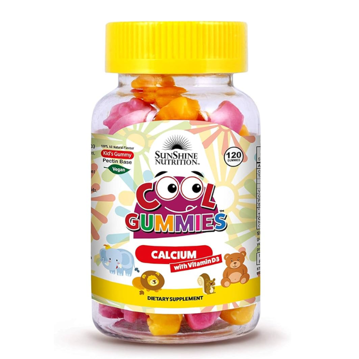 Sunshine Nutrition Cool Gummies Kids Calcium with Vitamin D3 120's