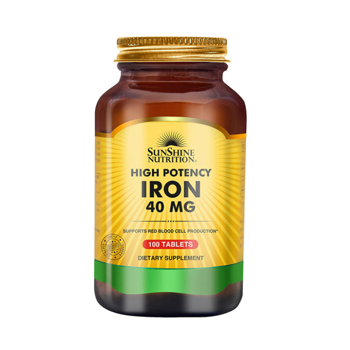 Sunshine Nutrition High Potency Iron 40Mg Tabs 100s