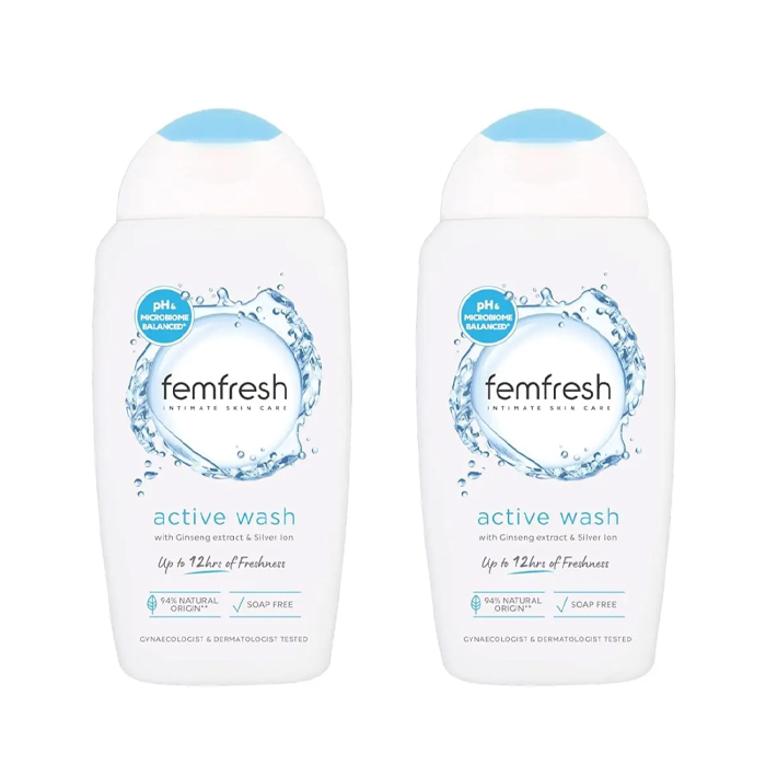 Femfresh Active Fresh Intimate Wash 250ml Twin Pack