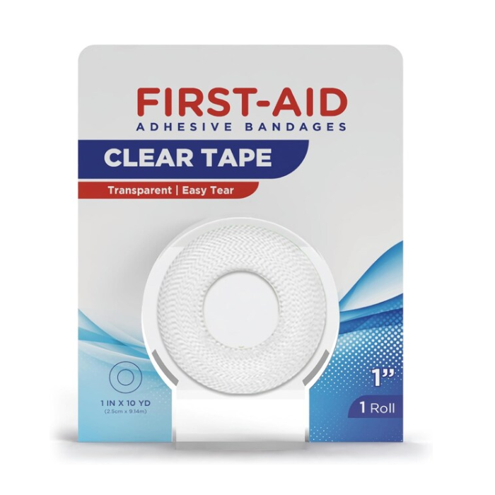 First Aid Clear Tape Roll 2.5CM x 9.14M 1s