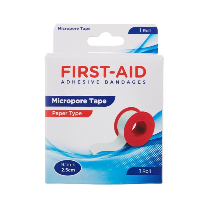 First Aid Micropore Paper Tape 1 Roll 9.1m*2.5cm