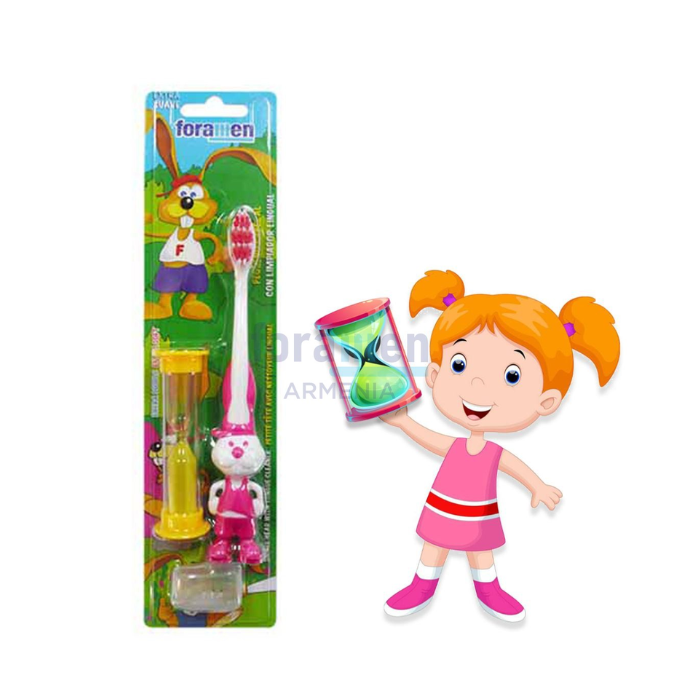 Foramen Junior Animals +Hourglass Toothbrush