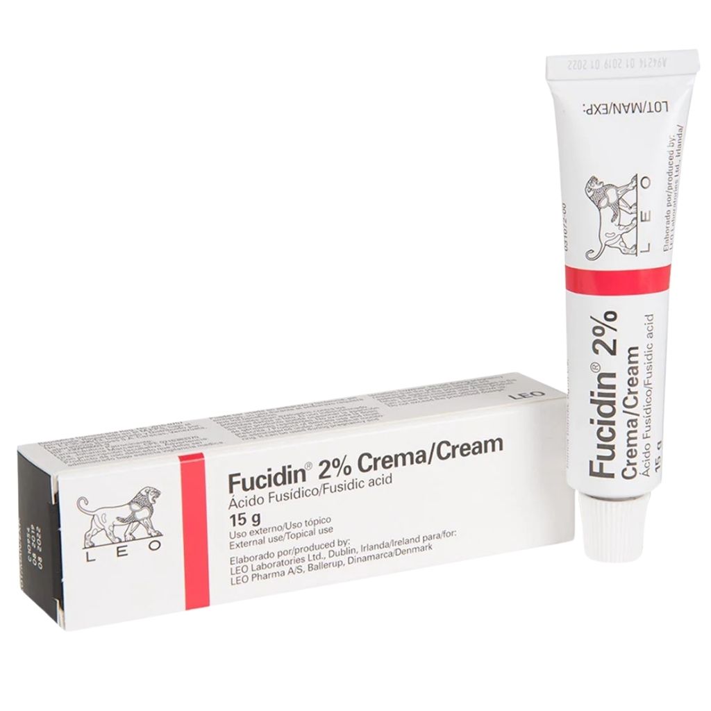Fucidin 2% Cream – Topical Antibiotic for Bacterial Skin Infections, Fast Healing & Anti-Inflammatory Action 15g