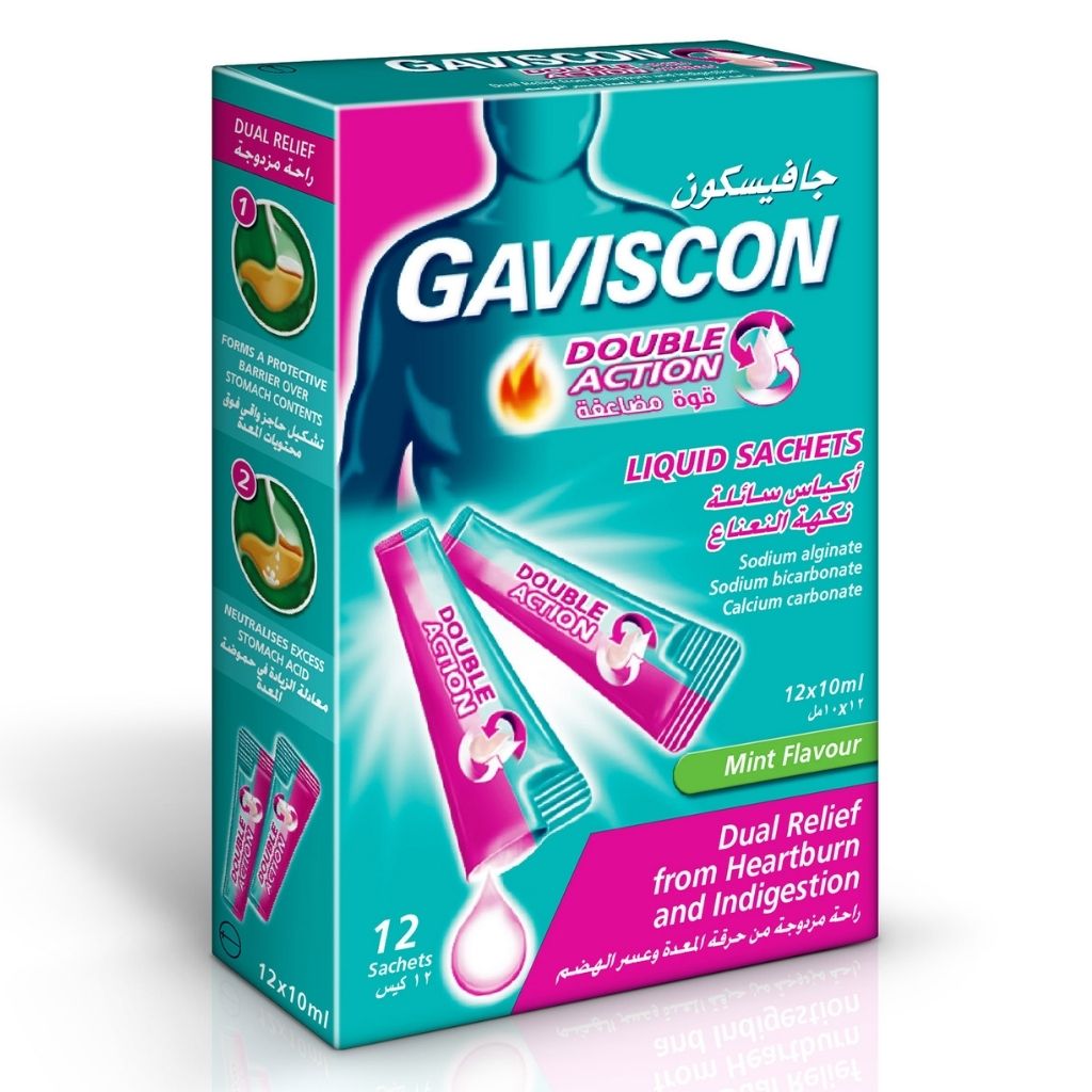 Gaviscon Double Action Liquid Sachet 10ml 12s