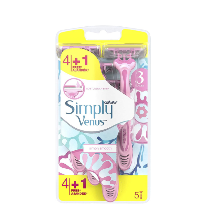 Gillette Simply Venus 3 Disposable Razor 4+1