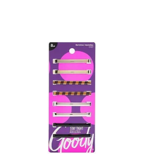 Goody Women's Classic Patterned Stay Tight Barrette 8's