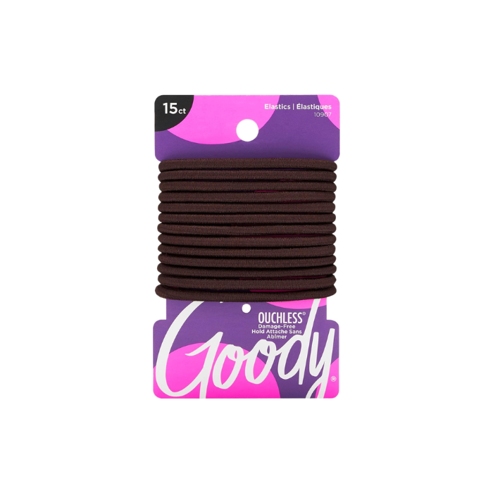 Goody Women's Ouchless Braided Elastics Brown 15's