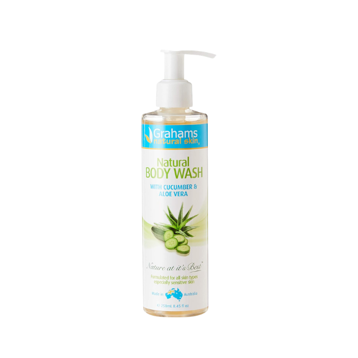 Grahams Natural Body Wash With Aloevera & Cucumber 250 ml