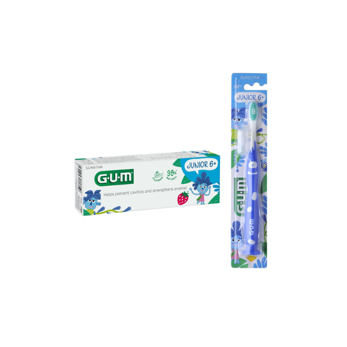 Gum Junior 6+ Toothpaste 50ml + Toothbrush Free Promo Pack