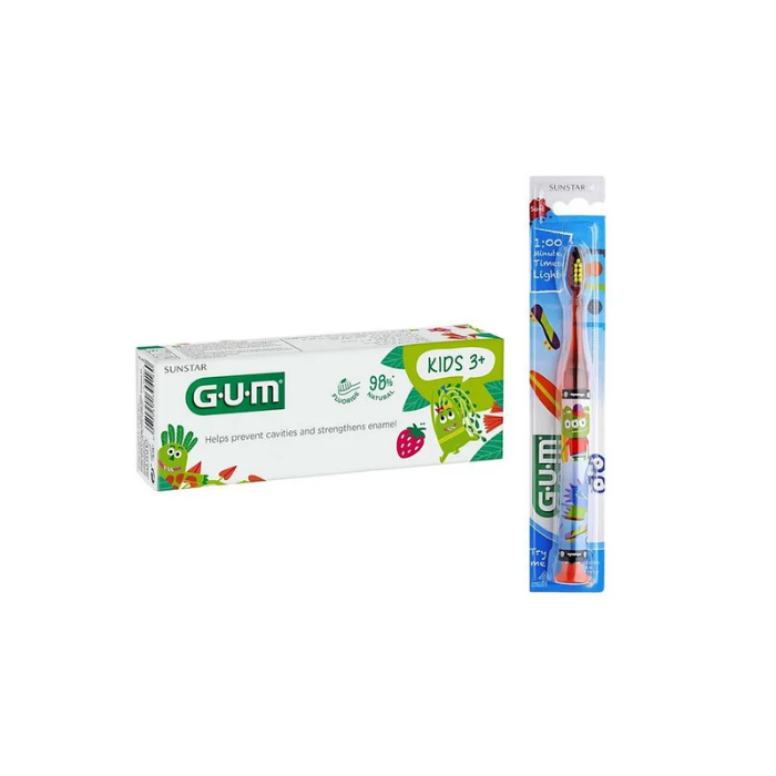 Gum Kids 3+ Toothpaste 50ml + Toothbrush Free Promo Pack
